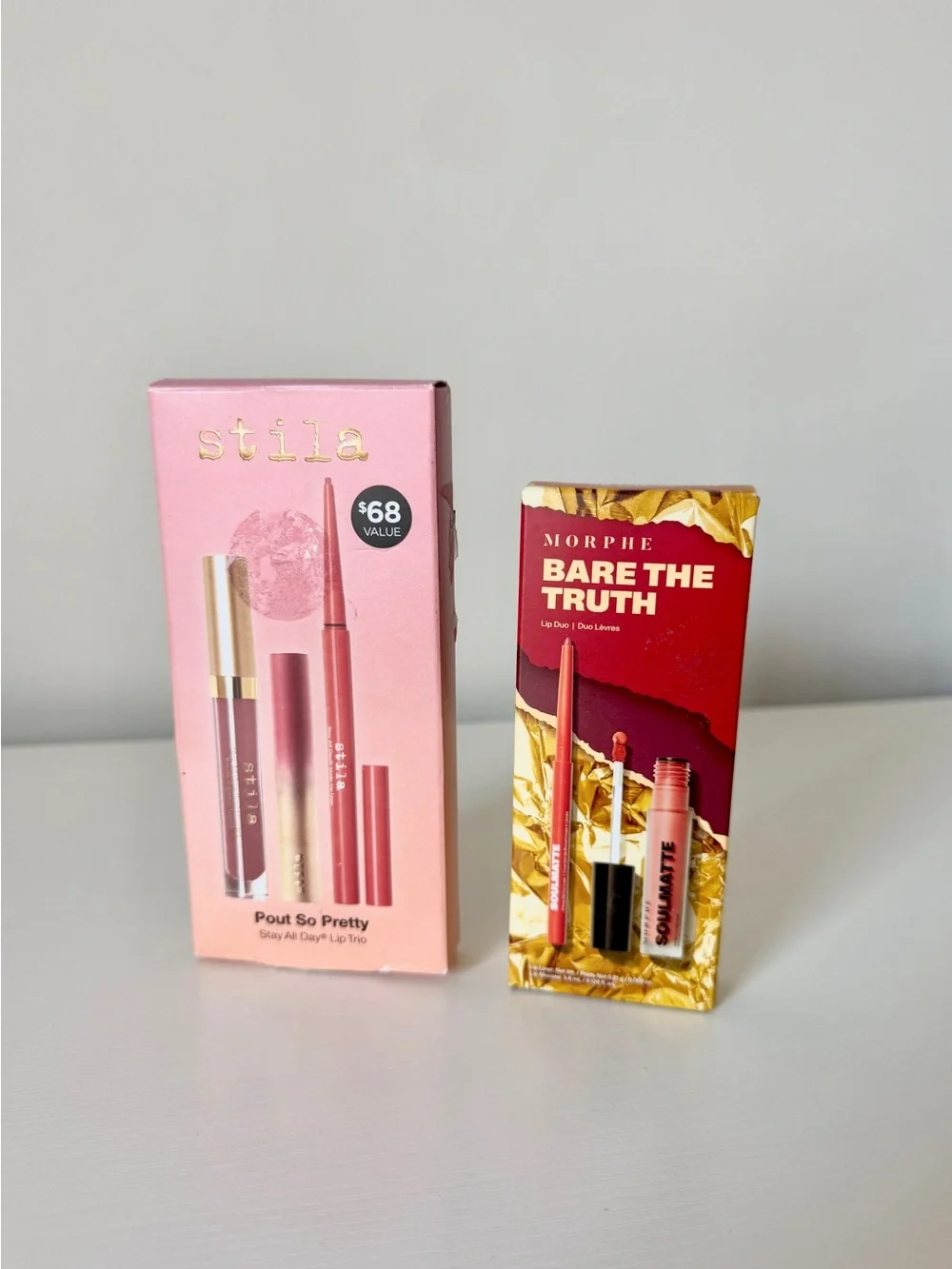 Stila Pout So Pretty Lip Trio + Morphe Bare The Truth Lip Duo Bundle